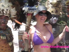 Ana mancini shows her body at tulum ruins videos