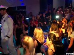 Blonde girl fucked from behind at a party