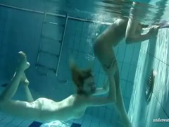 Bikini girls fool around in the pool clip