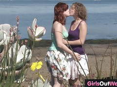 Girls out west - hairy aussie lesbians fuck outdoors videos