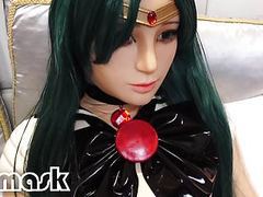 Sailormoon latex doll bondage cosplay videos