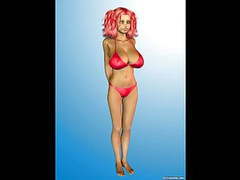 3d redhead with huge tits in a red bikini movies at freekilomovies.com