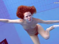 Matrosova hot ginger pussy in the pool tubes