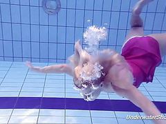 Proklova takes off bikini and swims under water videos