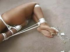Robbed and left nude and hogtied