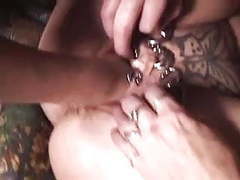Pierced granny with lots of rings in her pussy fisted hard videos