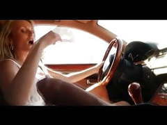 Milf gives handjob while driving movies at find-best-lingerie.com