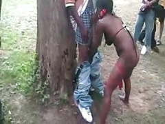 Black whores orgy in the park.
