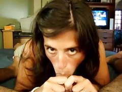 Girl makes ugly face when she feels the cum in her mouth