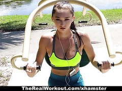 Therealworkout - busty crystal fucked after her workout