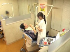 Japanese dentist kiritani nao flashes boobs and gets fucked hard