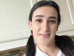 Naughty chick lyra lockhart gives a deepthroat and gets fucked, Couple, Hardcore, Brunettes, Pigtails, Doggystyle, Blowjob, Handjob, Natural Tits, Cowgirl, Missionary, Asshole