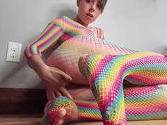 Rainbow fishnet fingering, Amateur, Masturbation, Teen (18+), Exclusive, Verified Amateurs movies at kilopills.com