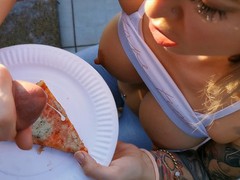 Wild food porn fantasy. eating my pizza with cum topping. wetkelly, Amateur, Big Tits, Blowjob, Cumshot, Fetish, MILF, POV, Rough Sex, Exclusive, Verified Amateurs