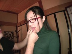 Shy asian chick suzuhara emiri with glasses moans during sex, Couple, Hardcore, Japanese, Glasses, Bra, Thong, Socks, Pussy, Blowjob, Pussy Licking, Cowgirl, Clothed Sex