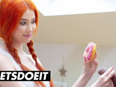 Bitchesabroad - big tits redhead gets pounded for a donut - letsdoeit, Big Ass, Big Dick, Big Tits, Blowjob, Hardcore, Reality, Red Head