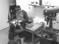 Hot slut in machine shop fucked by coworker videos