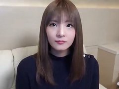 You can see a cute tall slender japanese beauty's first creampie pov sex with a blowjob uncensored