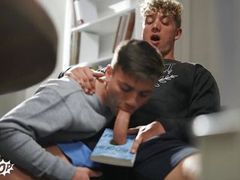 Twinkpop  - ryan bailey is trying to studybut his buddy felix fox is more interested in checking out some cock