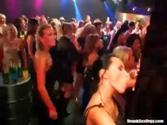 Guys whip their dicks out to get sucked in club videos