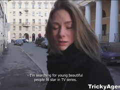 Beautiful teen strips and sucks in reality porn videos