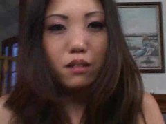 Asian babe sucks and strokes him for cumshot