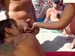 Sex on a public beach in spain