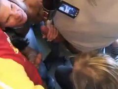 Two couples on a train have sex in their compartment clip