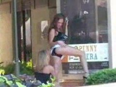 Lesbians fool around in public places videos