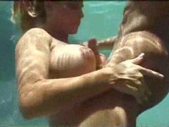 Chick swallows his cock underwater videos