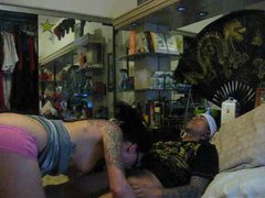Major tattoos on this hot cheating slut clip