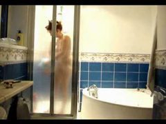 Babe in the shower looks hot videos