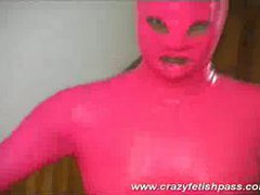 Hot rubber babe pink costume movies