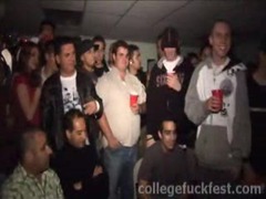 Threesome slut at a college party clip