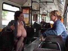 Chick lactating in the public bus