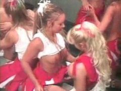 Lesbian cheerleader orgy gets going movies at freekilosex.com