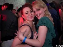 Sluts at the club get drunk and fool around