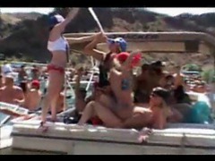 Spring break babes get wild on boats videos