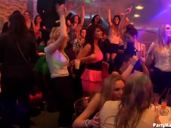Party girls get crazy with strippers at a club tubes