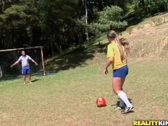 Latina strips off soccer uniform and models big ass