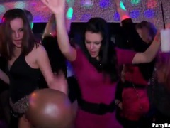 MistTube presents: Horny blonde at the nightclub sucks dick