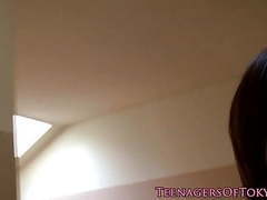Lingerie Mania presents: Japanese teen pounded after sucking cock