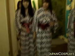 FreeKiloMovies presents: Japanese babe jerking in group