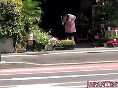 Lingerie Mania presents: Petite japanese florist pussyfucked in store