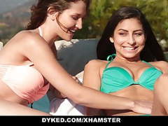 JerkMania presents: Dyked - cute teen seduces her busty neighbor