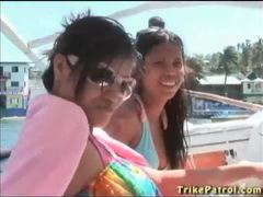 TubeWish presents: Thai bikini babes at the beach and on a boat