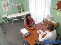 Czech doctor intimately examines a married woman