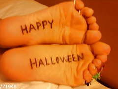 Halloween feet soles & toe rings