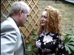 English redhead nicole gets caught smoking a joint