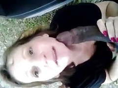 TubeChubby presents: White nerd girl takes big black monster outdoors